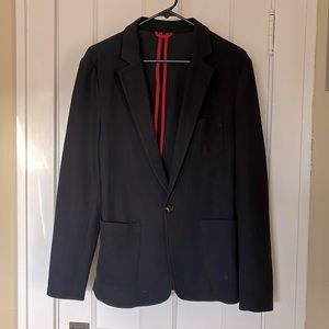 Zara mens black casual textured light weight blazer Large L